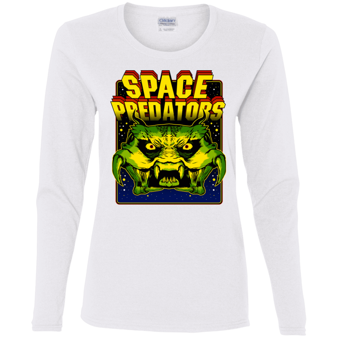 T-Shirts White / S Space Predator Women's Long Sleeve T-Shirt