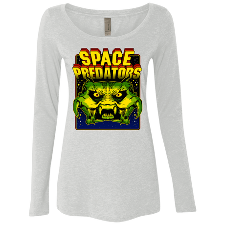 T-Shirts Heather White / S Space Predator Women's Triblend Long Sleeve Shirt