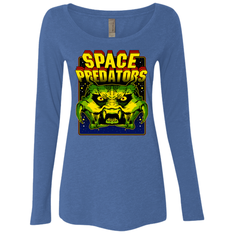 T-Shirts Vintage Royal / S Space Predator Women's Triblend Long Sleeve Shirt