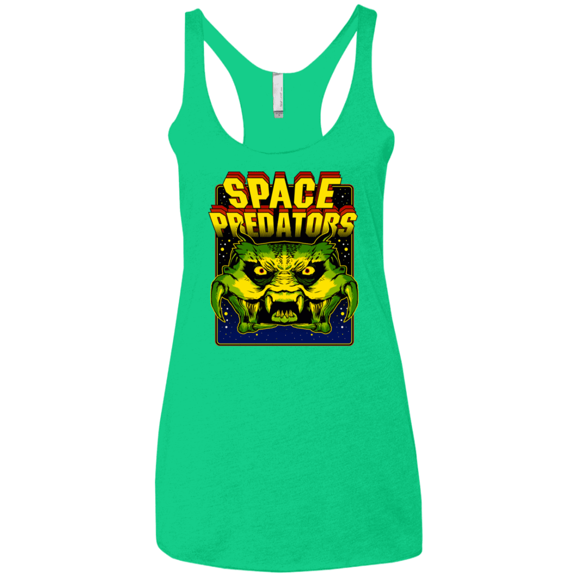 T-Shirts Envy / X-Small Space Predator Women's Triblend Racerback Tank