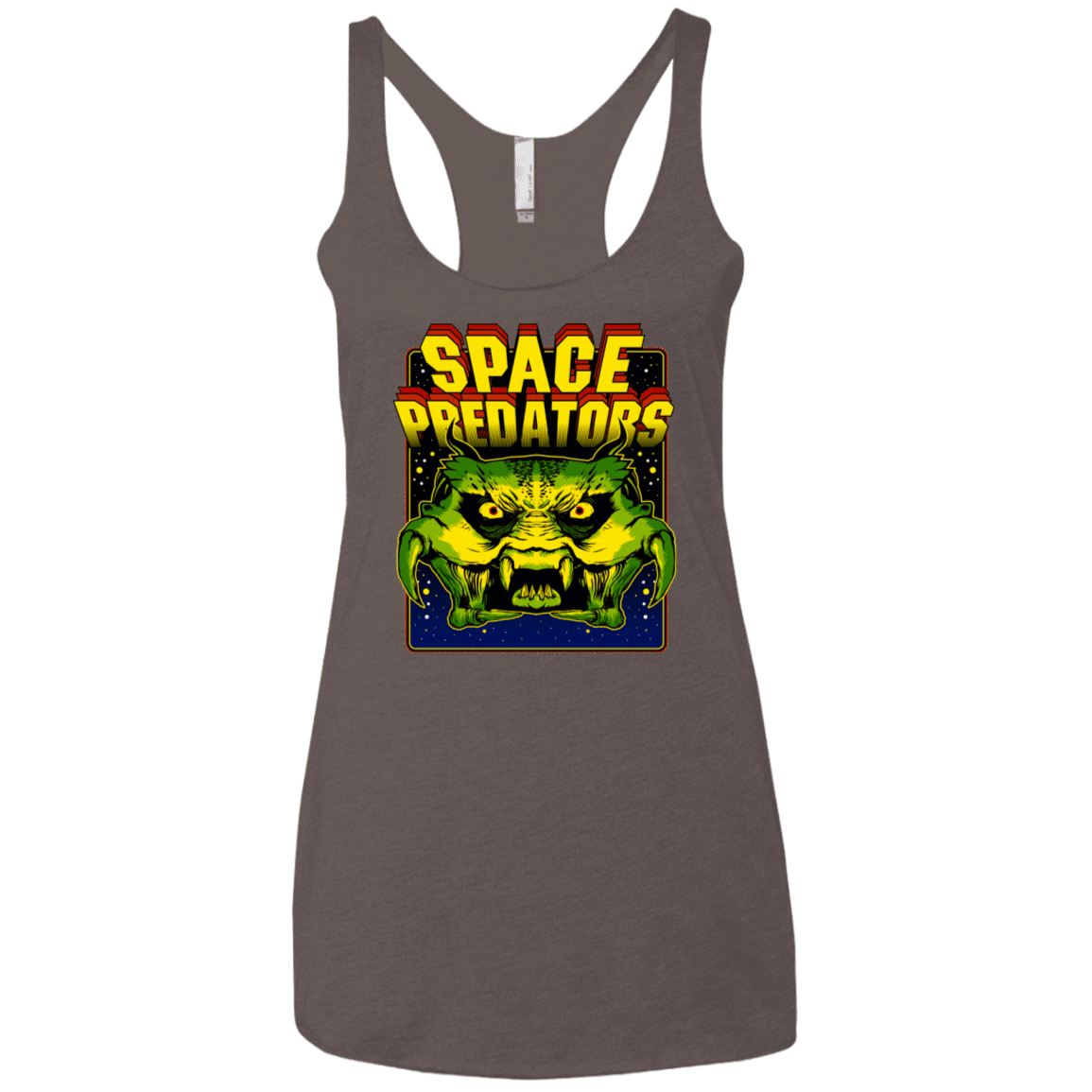 T-Shirts Macchiato / X-Small Space Predator Women's Triblend Racerback Tank
