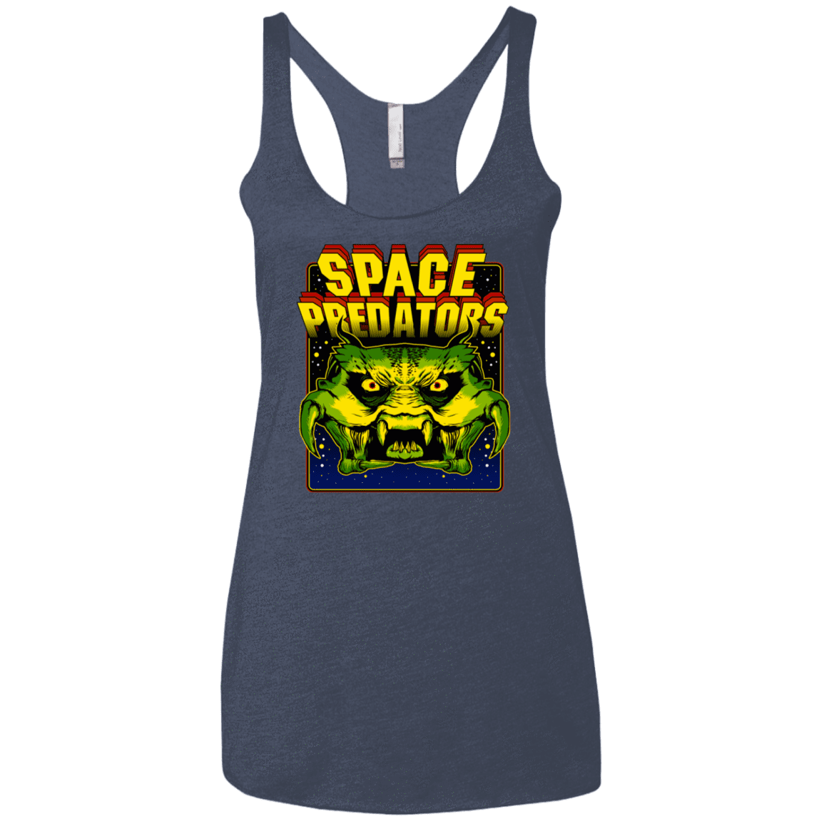 T-Shirts Vintage Navy / X-Small Space Predator Women's Triblend Racerback Tank