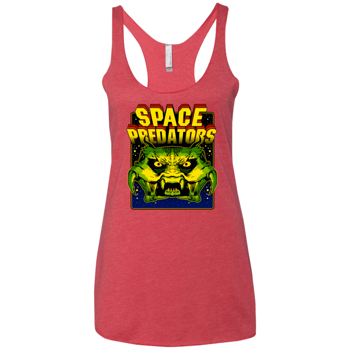 T-Shirts Vintage Red / X-Small Space Predator Women's Triblend Racerback Tank