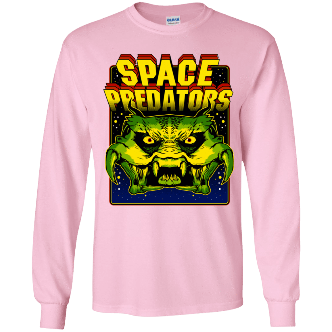 T-Shirts Light Pink / YS Space Predator Youth Long Sleeve T-Shirt