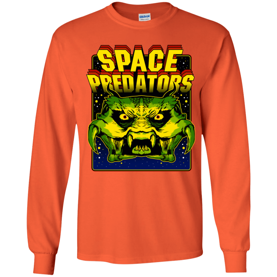 T-Shirts Orange / YS Space Predator Youth Long Sleeve T-Shirt