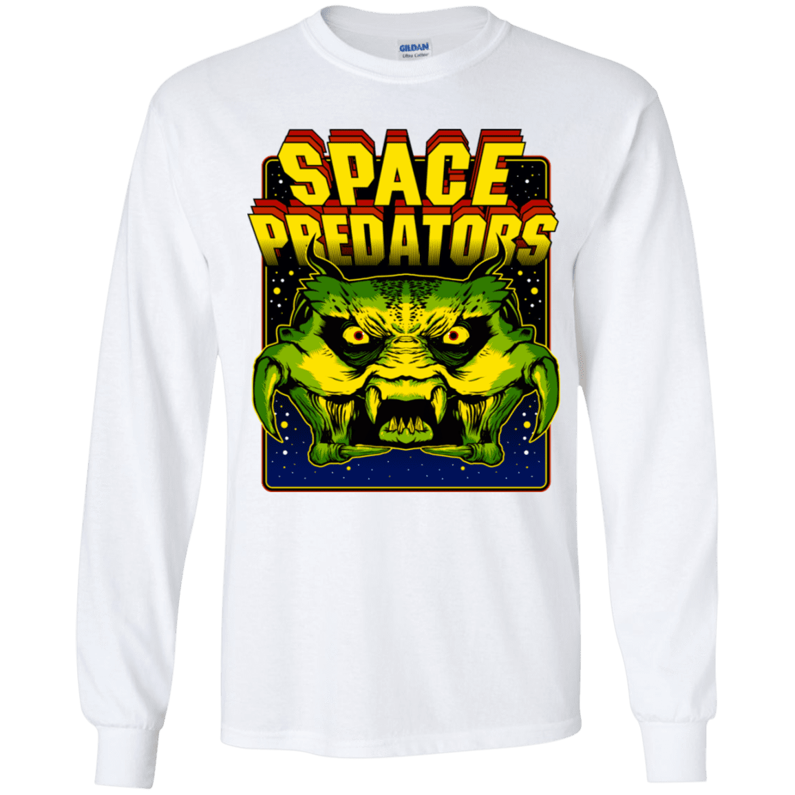 T-Shirts White / YS Space Predator Youth Long Sleeve T-Shirt