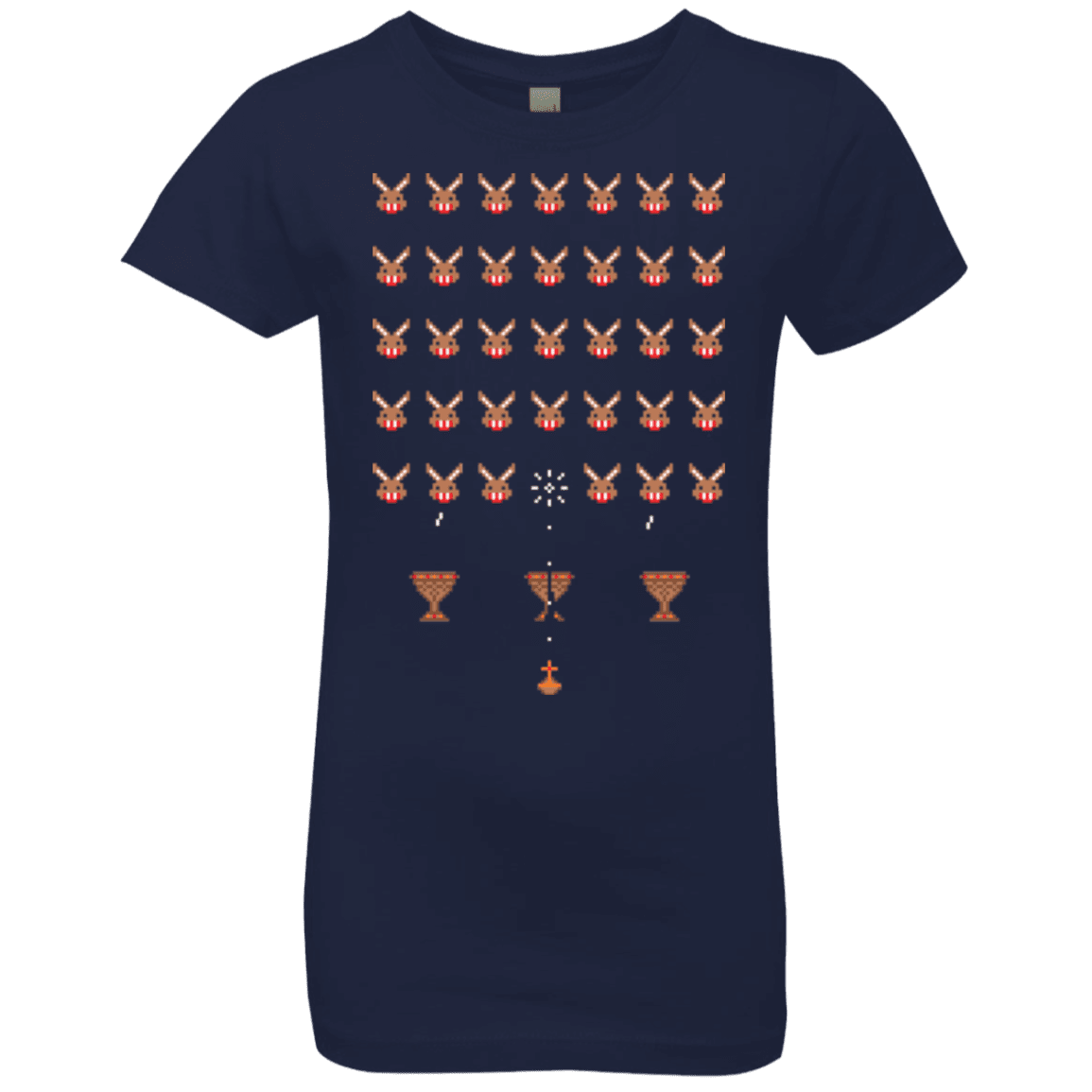 T-Shirts Midnight Navy / YXS Space Rabbits Girls Premium T-Shirt