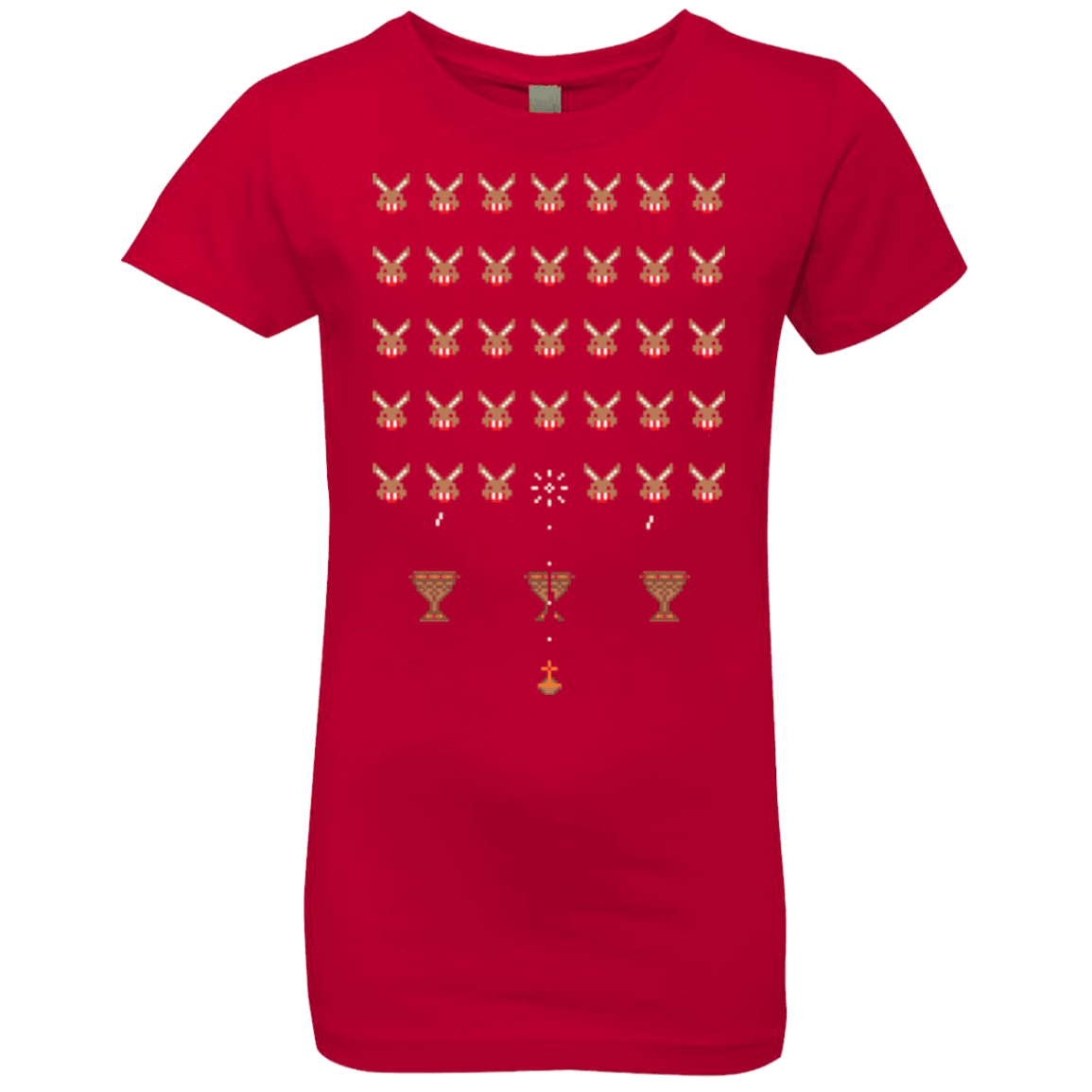 T-Shirts Red / YXS Space Rabbits Girls Premium T-Shirt