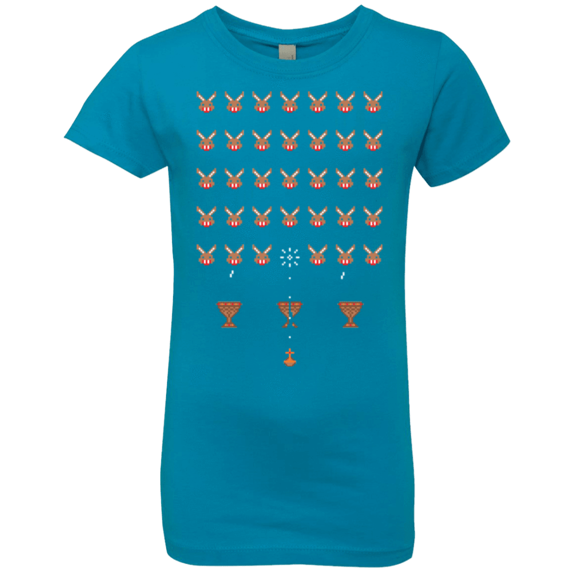 T-Shirts Turquoise / YXS Space Rabbits Girls Premium T-Shirt