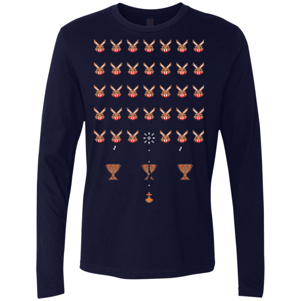 T-Shirts Midnight Navy / Small Space Rabbits Men's Premium Long Sleeve