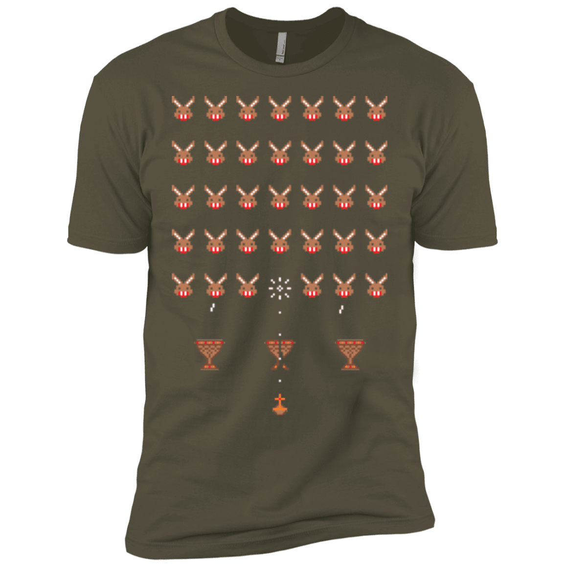 T-Shirts Military Green / X-Small Space Rabbits Men's Premium T-Shirt