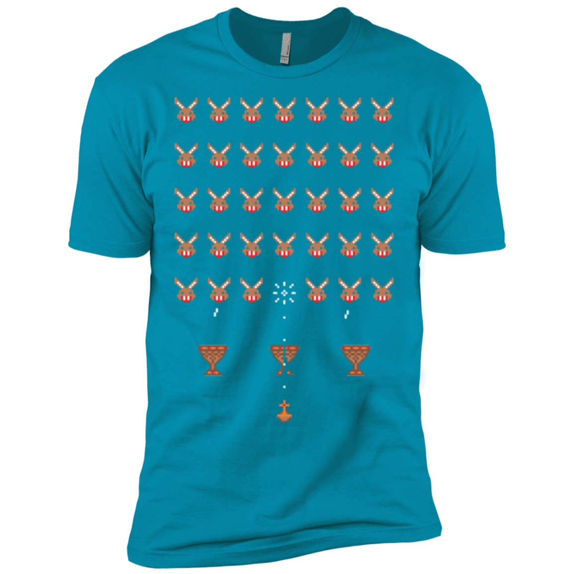 T-Shirts Turquoise / X-Small Space Rabbits Men's Premium T-Shirt
