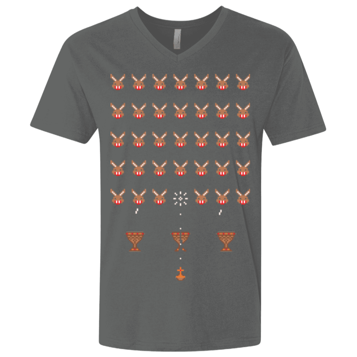 T-Shirts Heavy Metal / X-Small Space Rabbits Men's Premium V-Neck