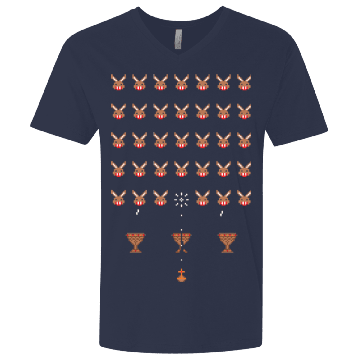 T-Shirts Midnight Navy / X-Small Space Rabbits Men's Premium V-Neck