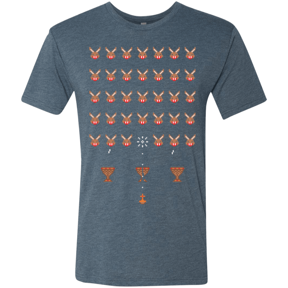 T-Shirts Indigo / Small Space Rabbits Men's Triblend T-Shirt