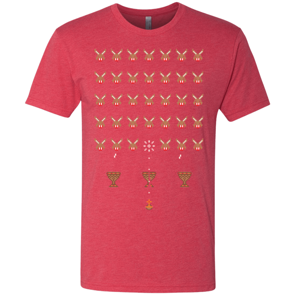 T-Shirts Vintage Red / Small Space Rabbits Men's Triblend T-Shirt