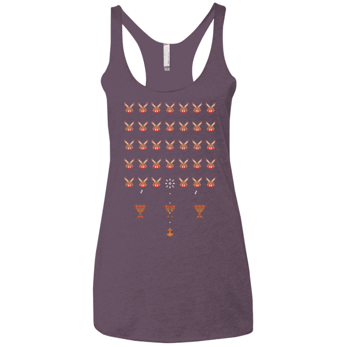 T-Shirts Vintage Purple / X-Small Space Rabbits Women's Triblend Racerback Tank