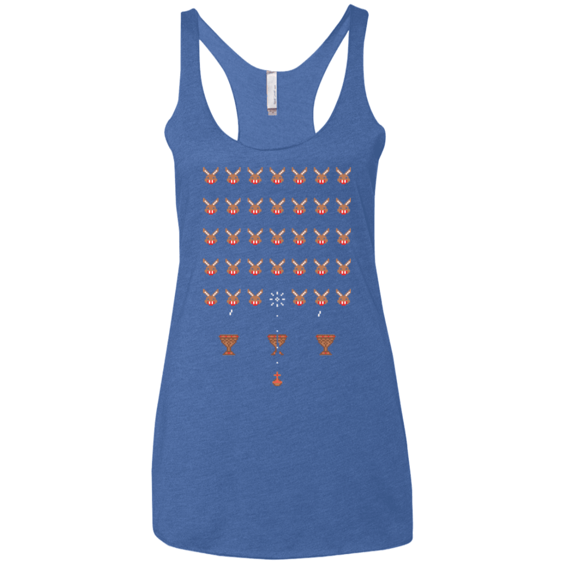 T-Shirts Vintage Royal / X-Small Space Rabbits Women's Triblend Racerback Tank