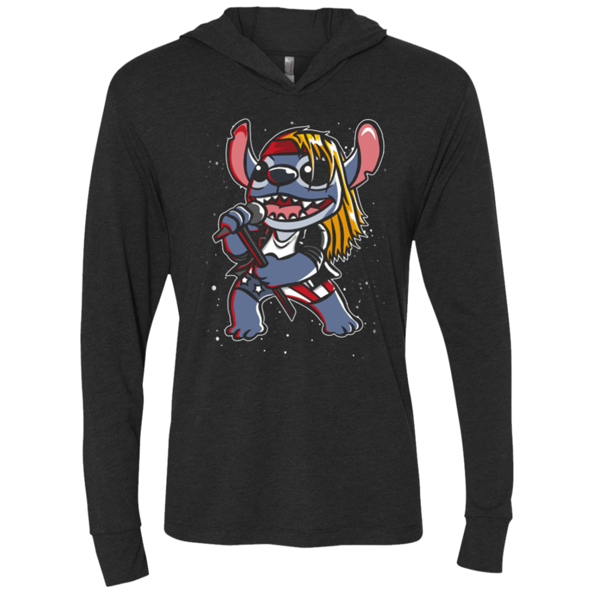 T-Shirts Vintage Black / X-Small Space & Roses Triblend Long Sleeve Hoodie Tee