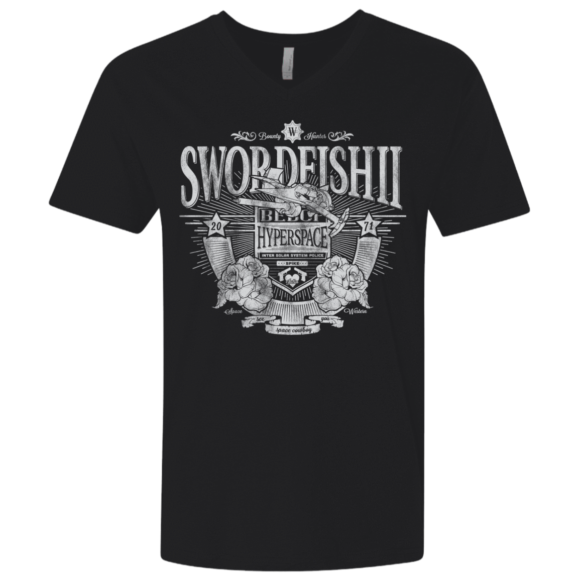 T-Shirts Black / X-Small Space Western Men's Premium V-Neck