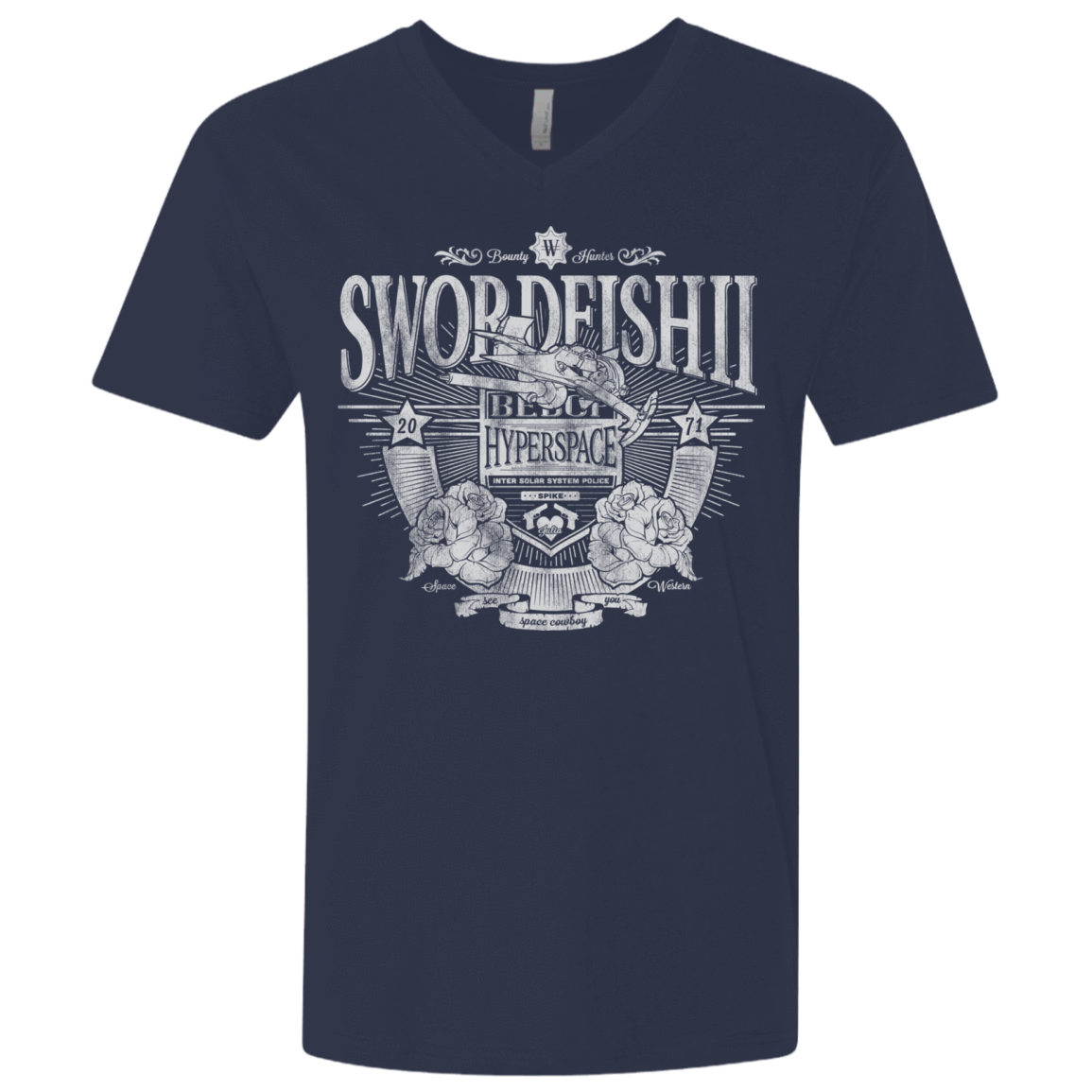 T-Shirts Midnight Navy / X-Small Space Western Men's Premium V-Neck