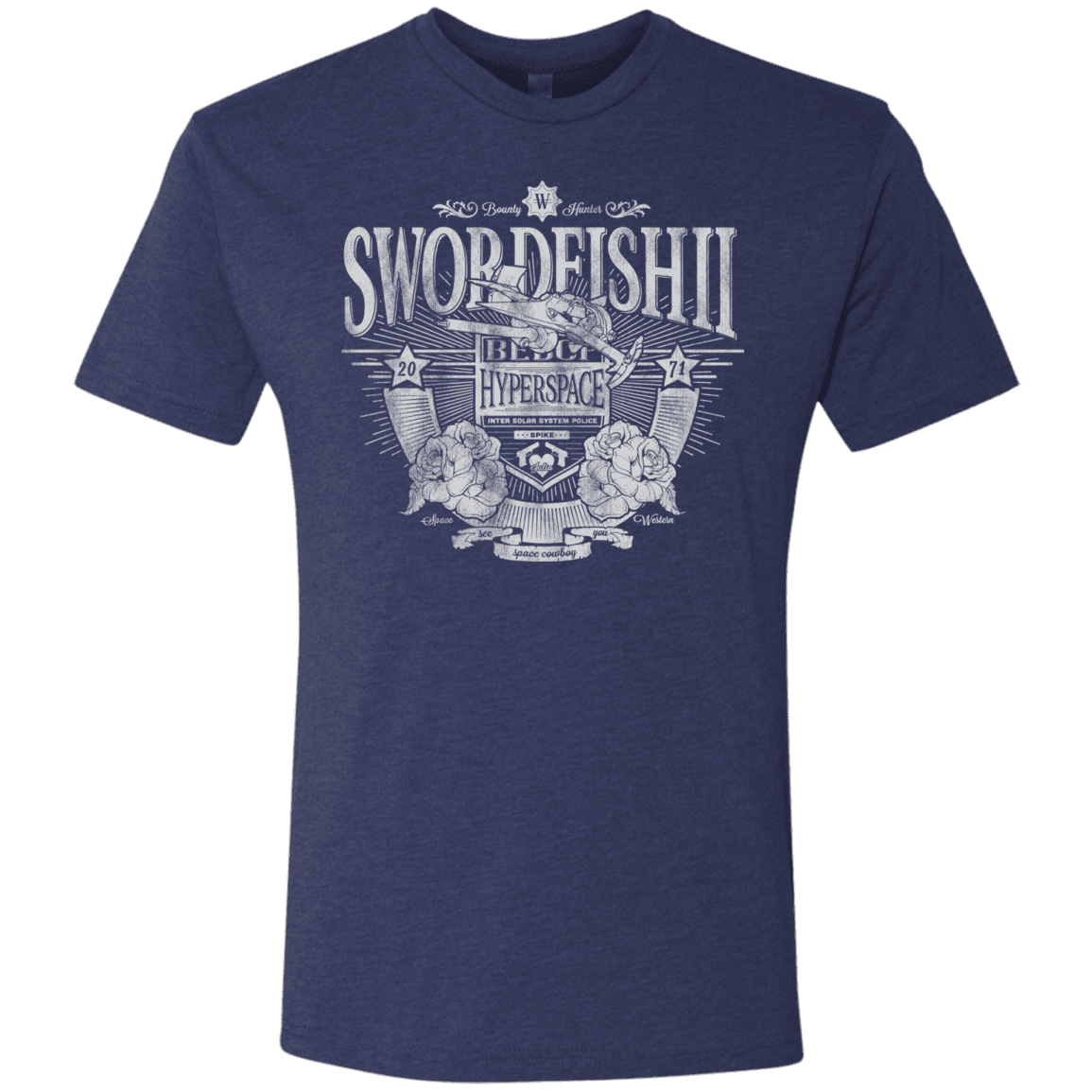T-Shirts Vintage Navy / S Space Western Men's Triblend T-Shirt