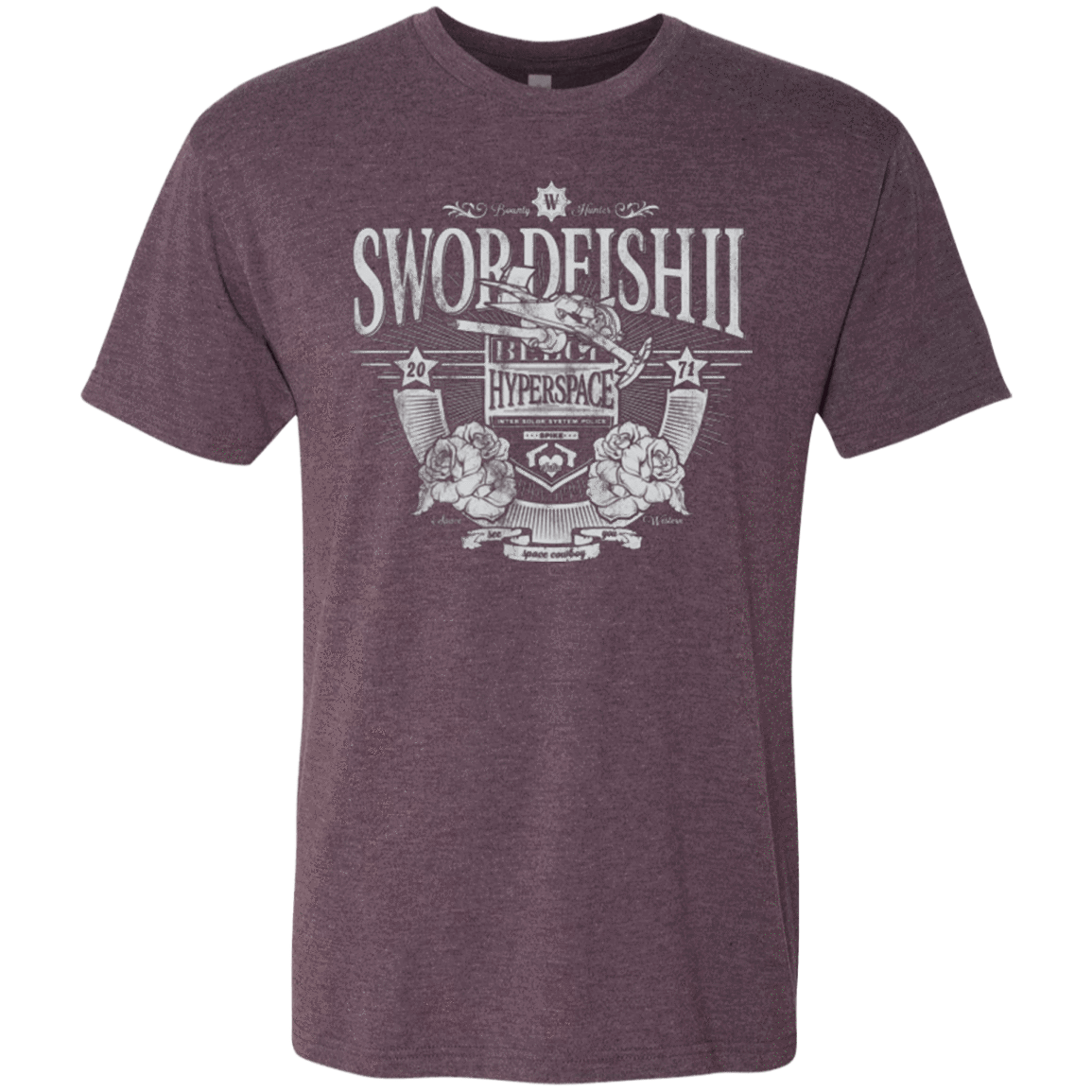 T-Shirts Vintage Purple / Small Space Western Men's Triblend T-Shirt