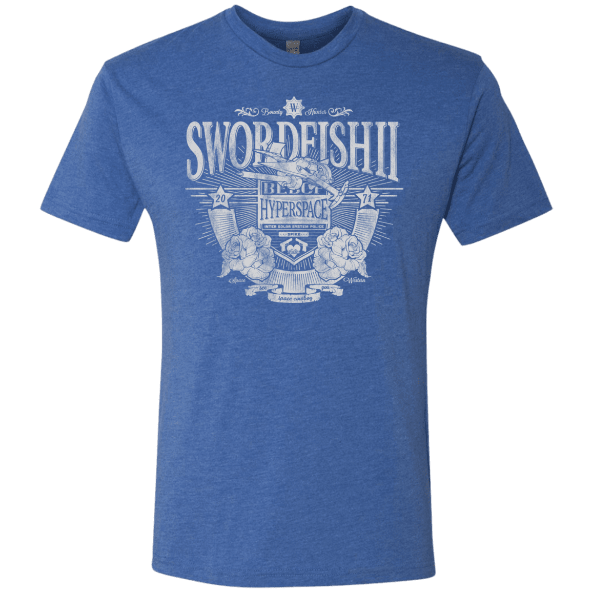 T-Shirts Vintage Royal / S Space Western Men's Triblend T-Shirt
