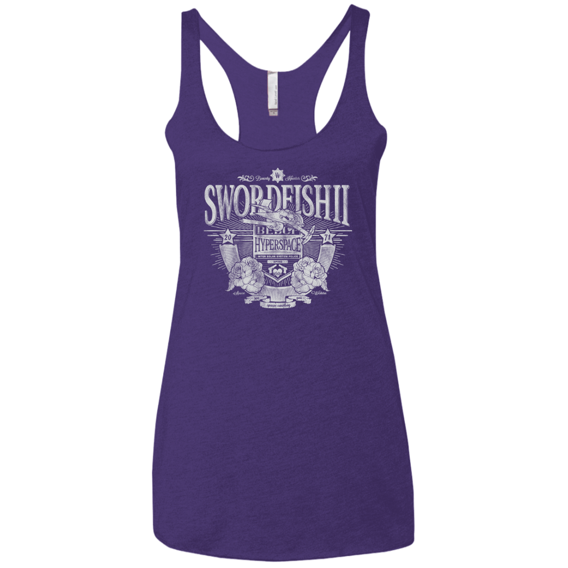 Space Western Women's Triblend Racerback Tank