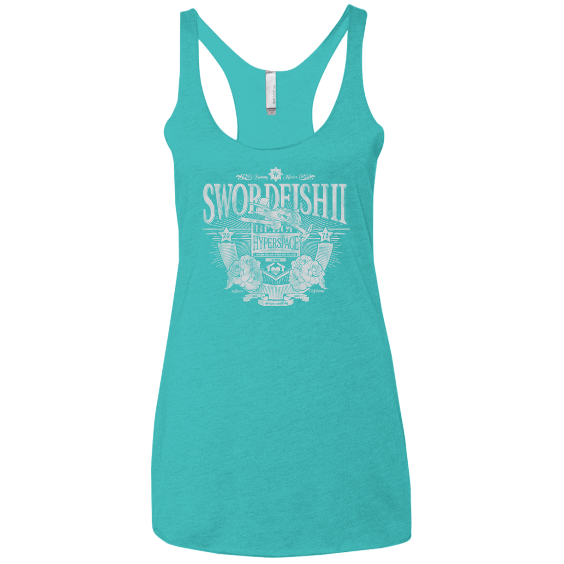 Space Western Women's Triblend Racerback Tank