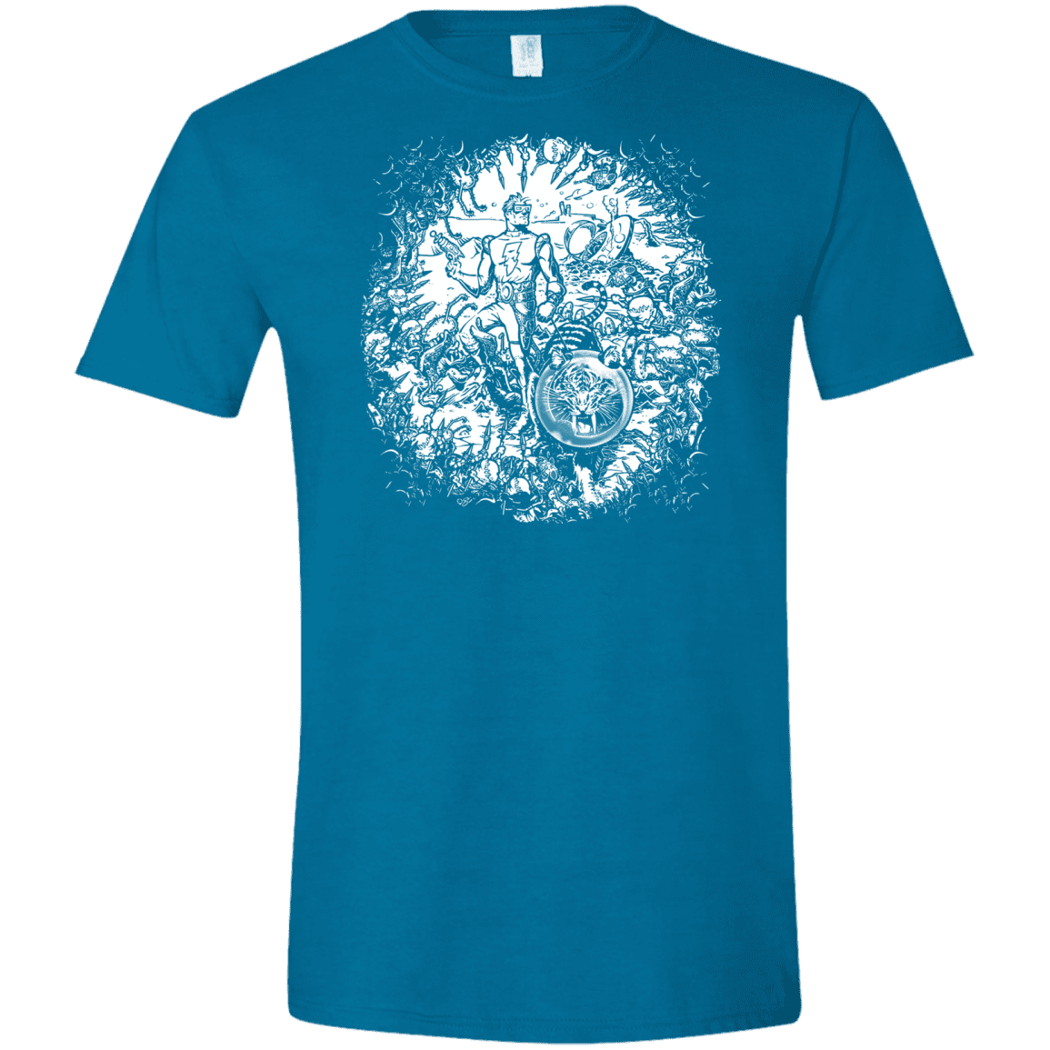 T-Shirts Antique Sapphire / S Spaceman Men's Semi-Fitted Softstyle