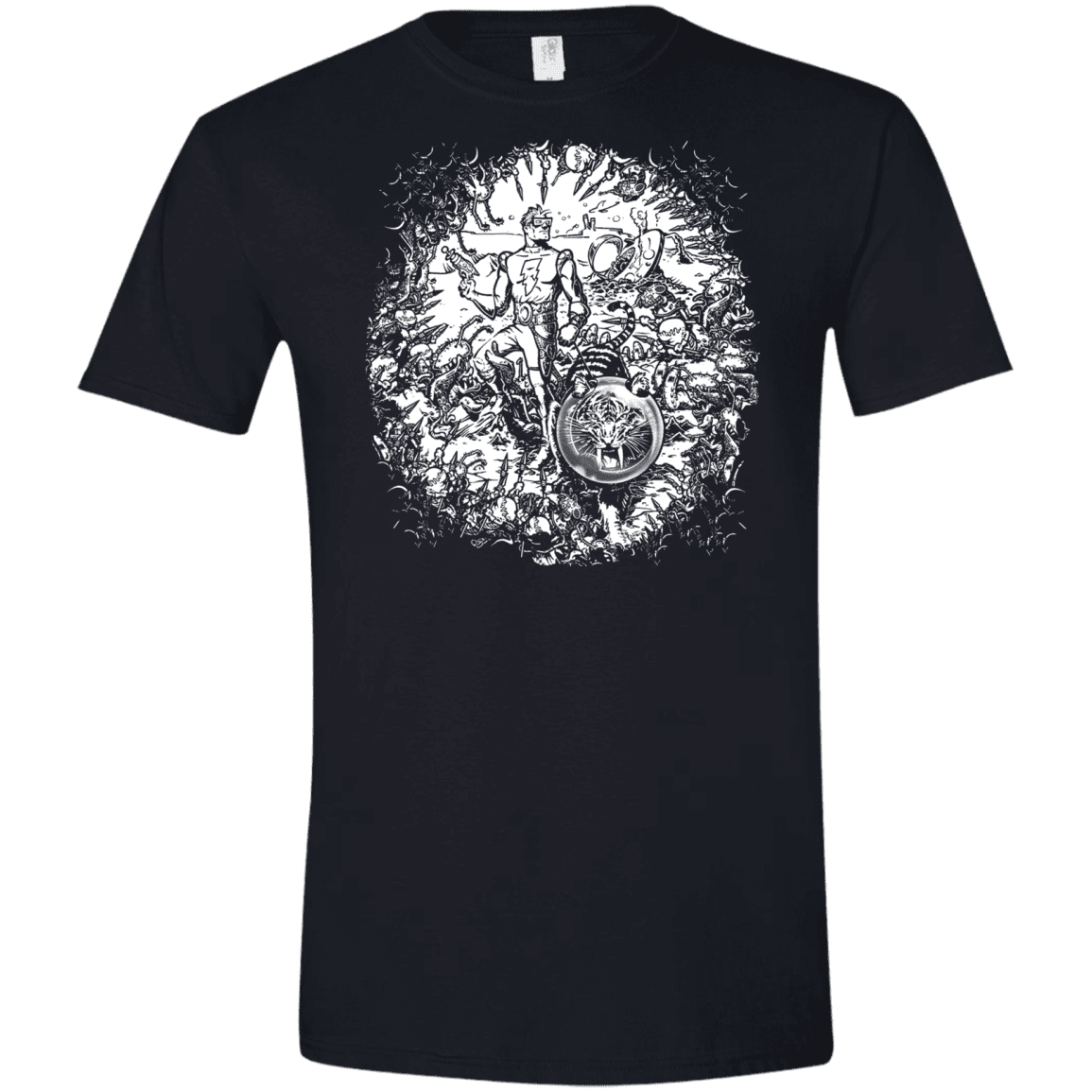 T-Shirts Black / X-Small Spaceman Men's Semi-Fitted Softstyle