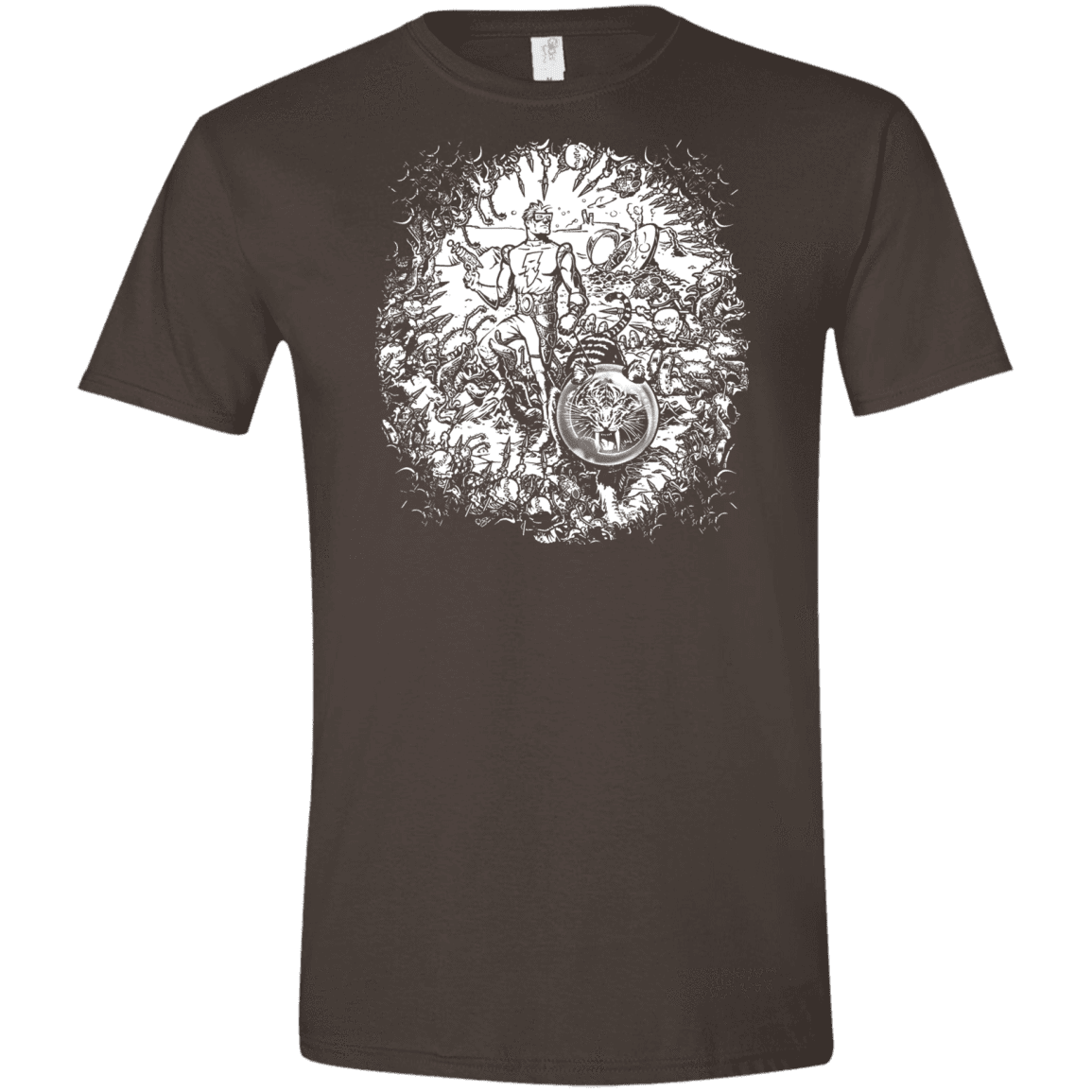 T-Shirts Dark Chocolate / S Spaceman Men's Semi-Fitted Softstyle