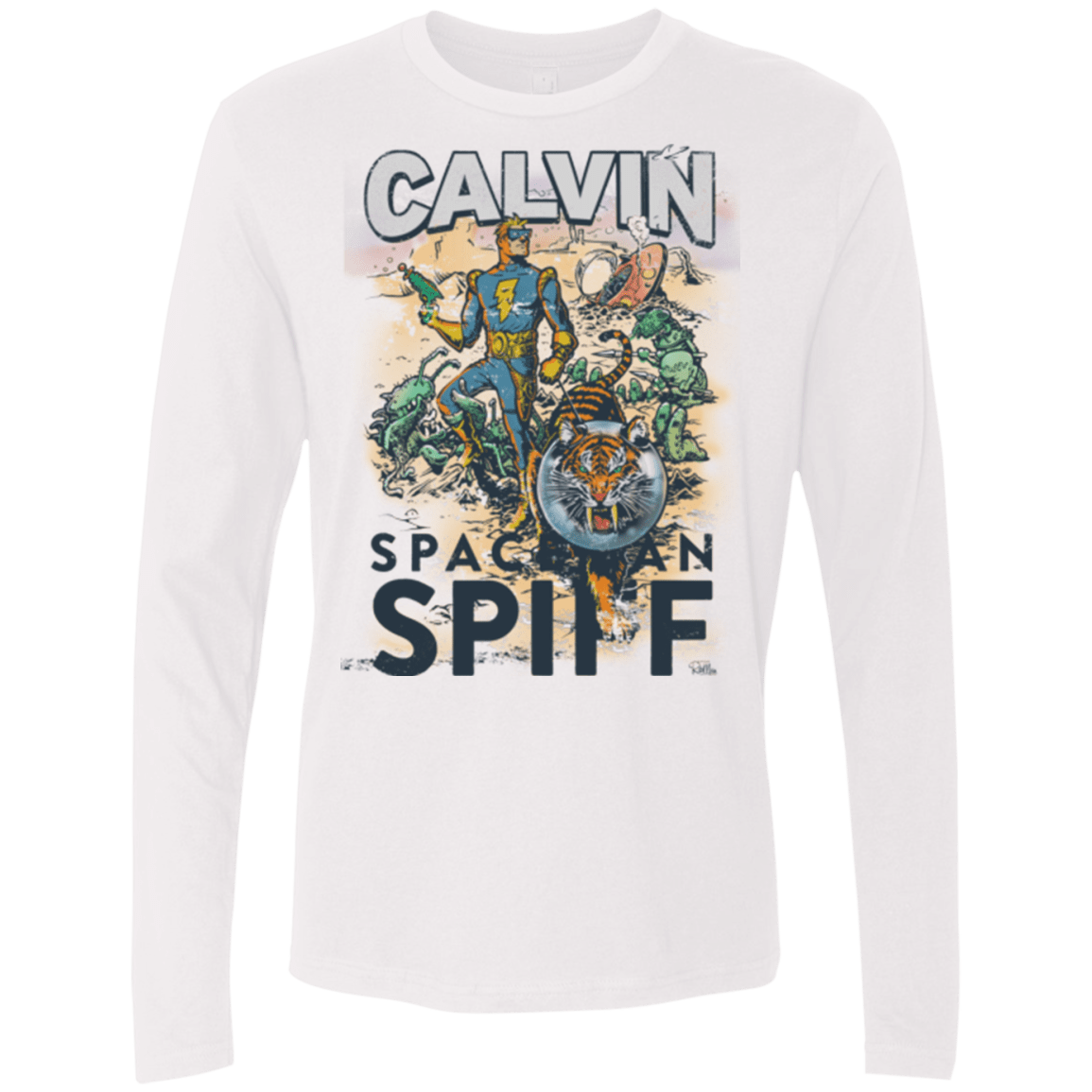 T-Shirts White / Small Spaceman Spiff Men's Premium Long Sleeve