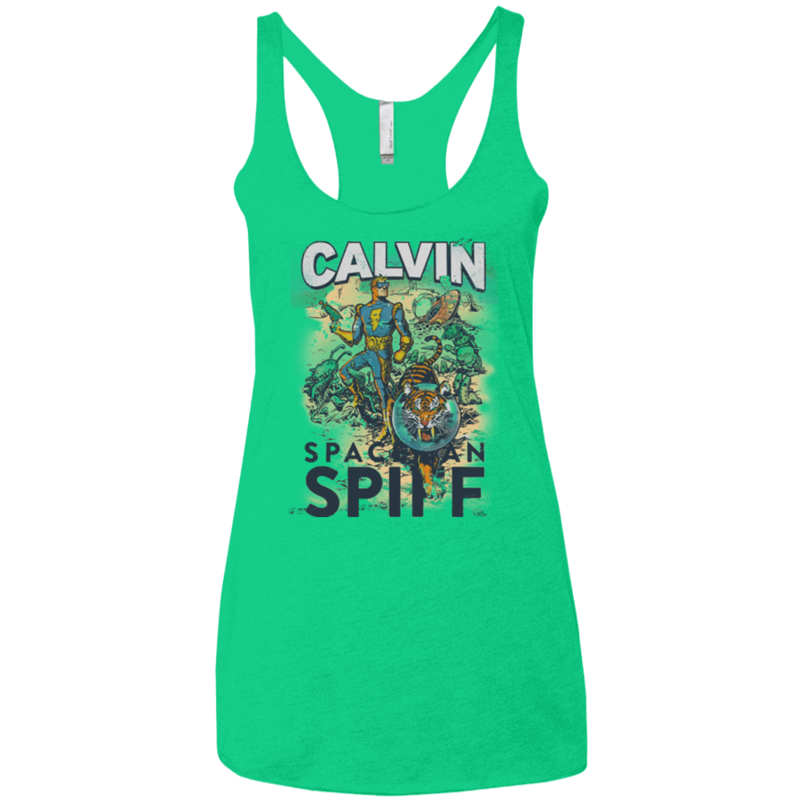 T-Shirts Envy / X-Small Spaceman Spiff Women's Triblend Racerback Tank