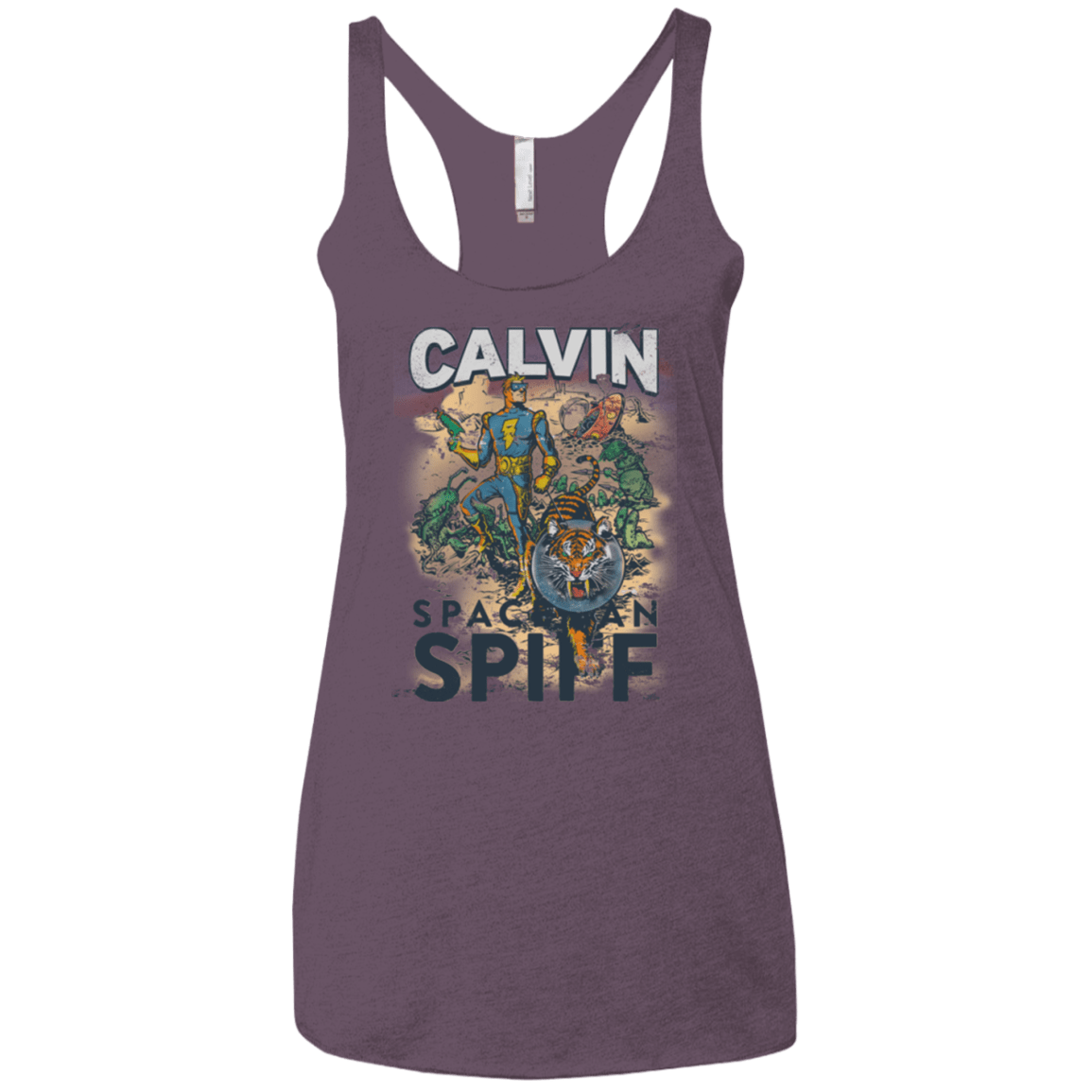 T-Shirts Vintage Purple / X-Small Spaceman Spiff Women's Triblend Racerback Tank