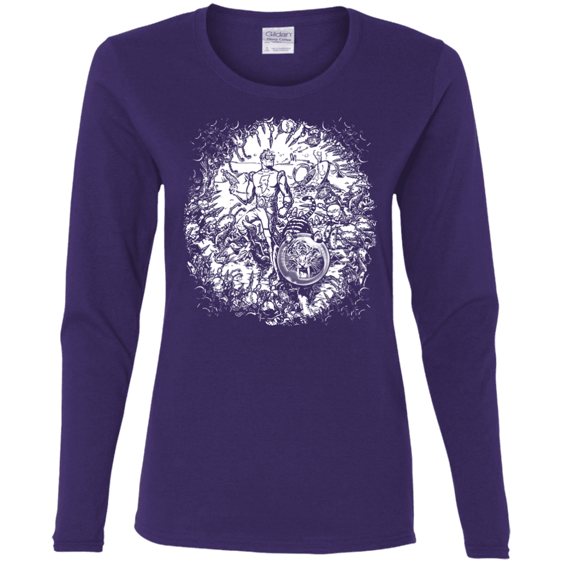 T-Shirts Purple / S Spaceman Women's Long Sleeve T-Shirt