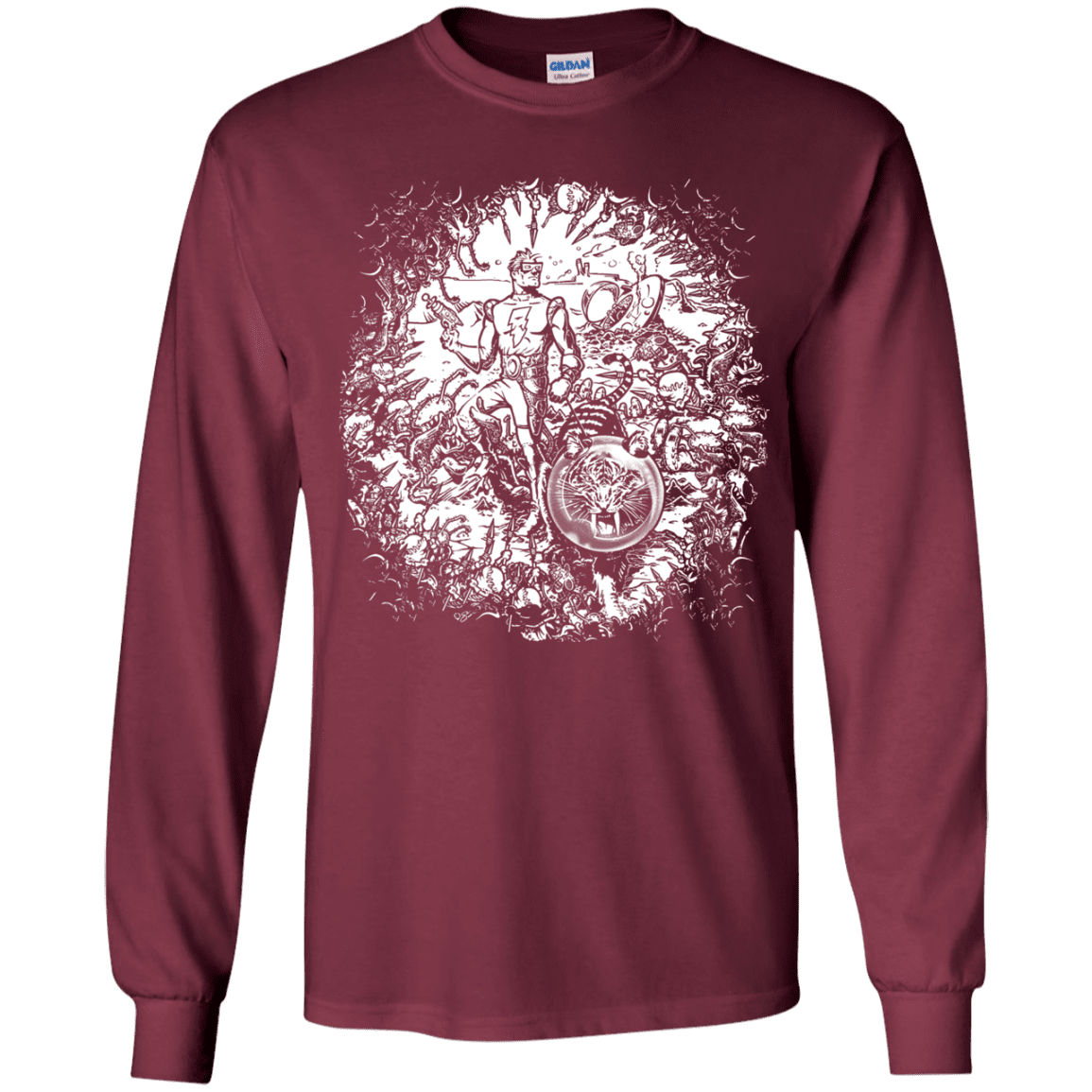 T-Shirts Maroon / YS Spaceman Youth Long Sleeve T-Shirt
