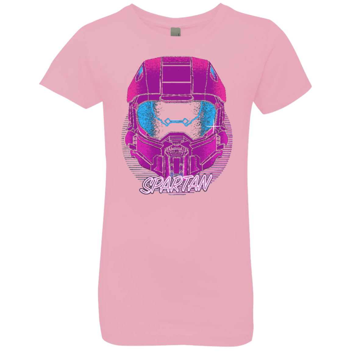 T-Shirts Light Pink / YXS Spartan Helmet 80's Girls Premium T-Shirt