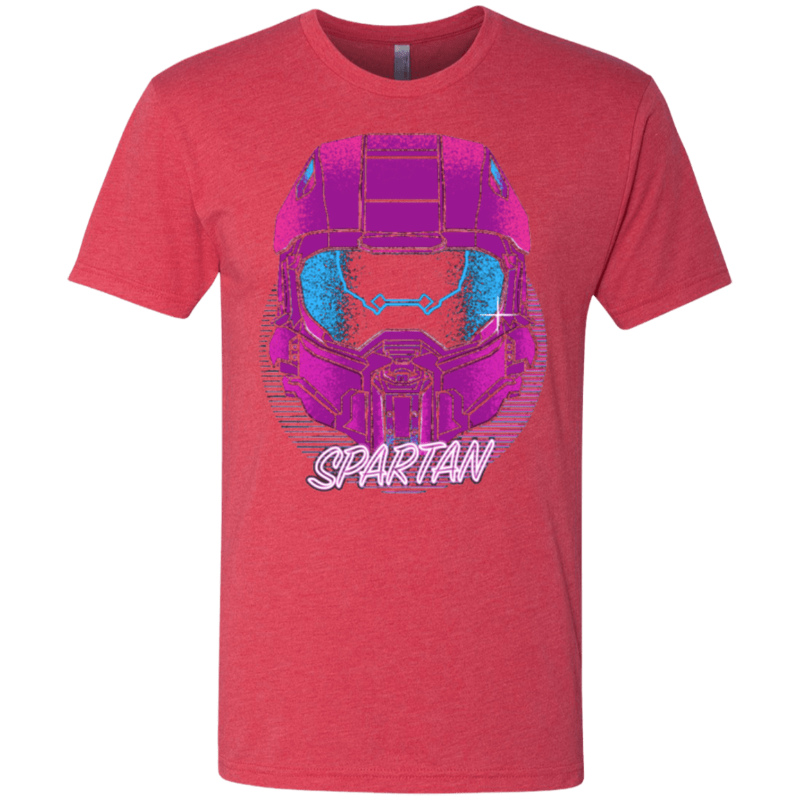 T-Shirts Vintage Red / Small Spartan Helmet 80's Men's Triblend T-Shirt