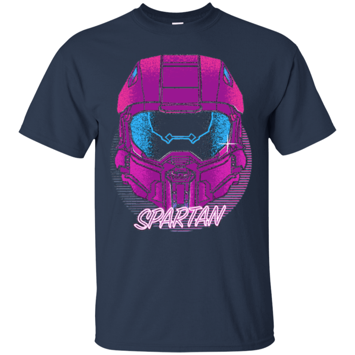 T-Shirts Navy / Small Spartan Helmet 80's T-Shirt
