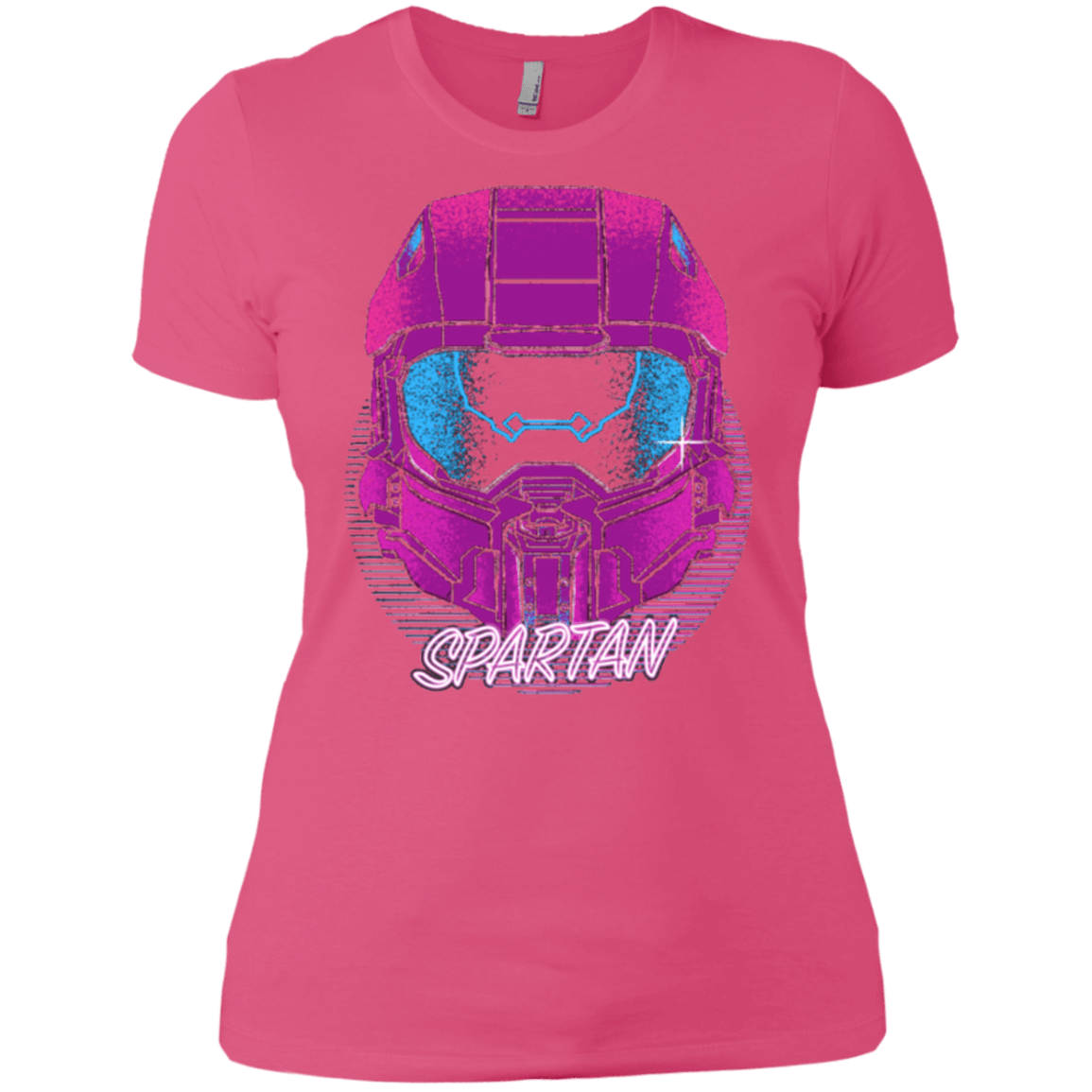 T-Shirts Hot Pink / X-Small Spartan Helmet 80's Women's Premium T-Shirt
