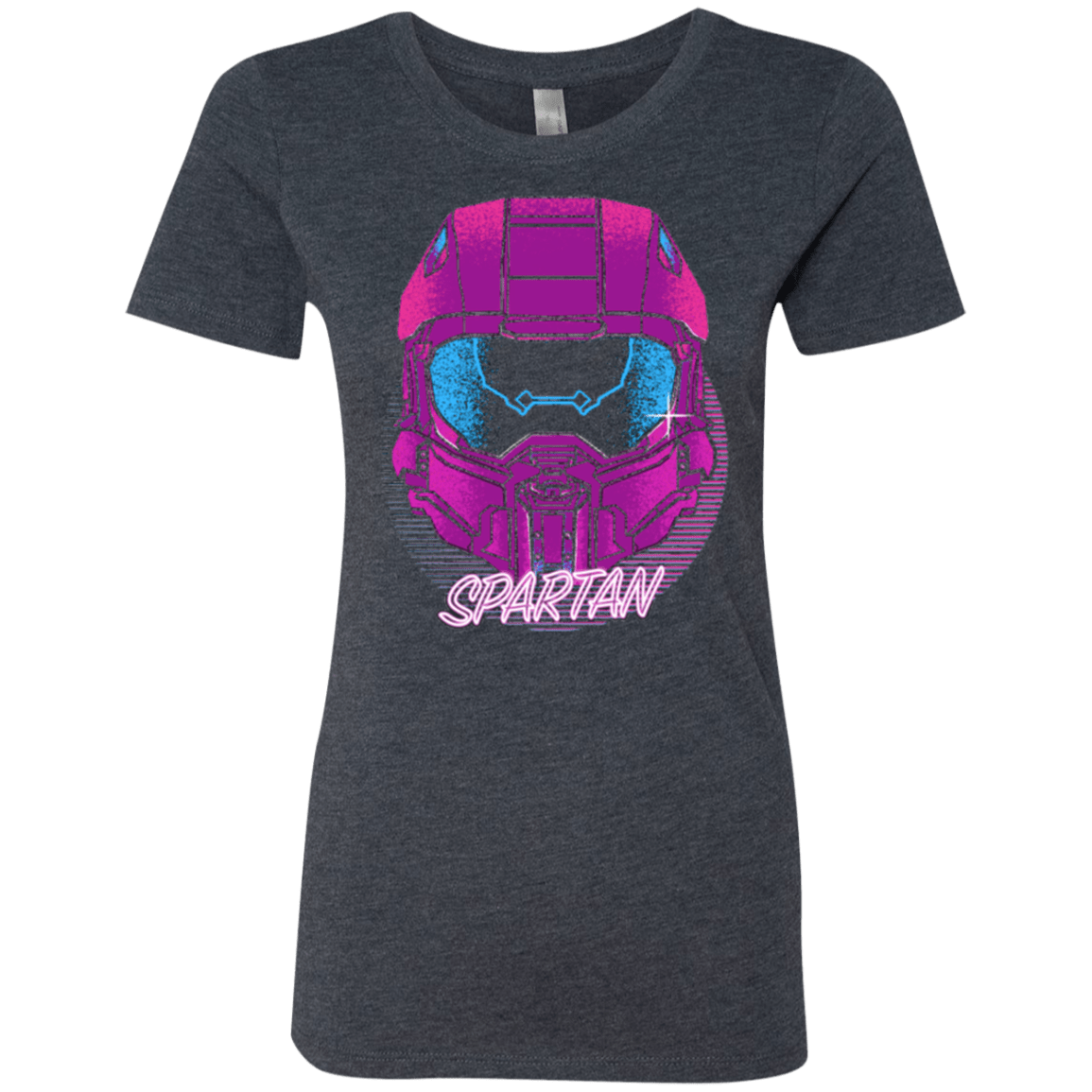 T-Shirts Vintage Navy / Small Spartan Helmet 80's Women's Triblend T-Shirt
