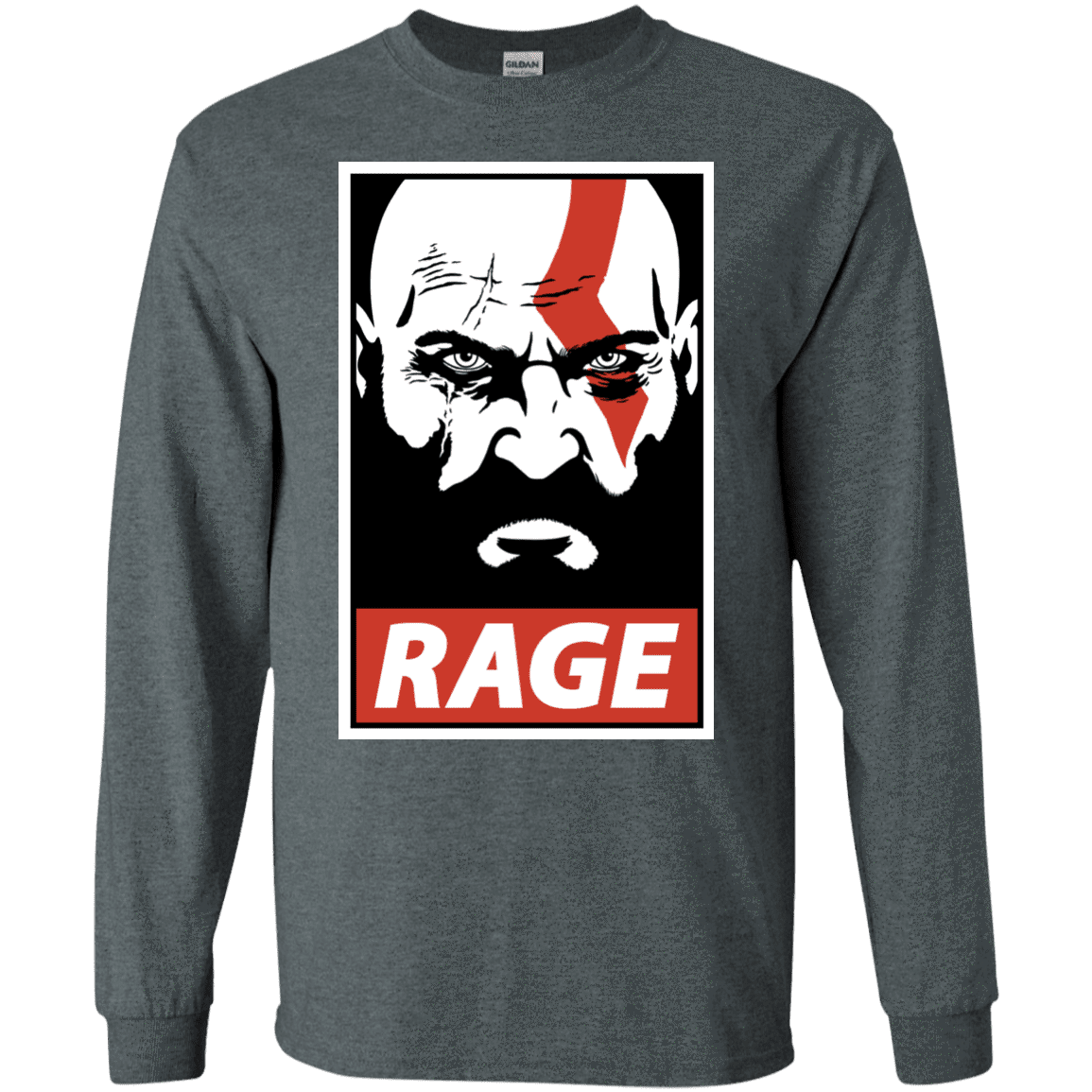 T-Shirts Dark Heather / S Spartan Rage Men's Long Sleeve T-Shirt