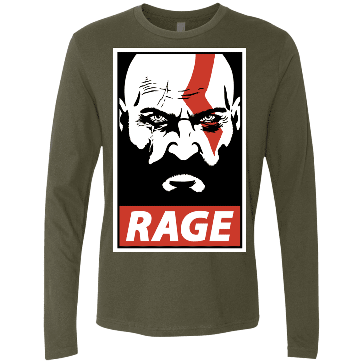 T-Shirts Military Green / S Spartan Rage Men's Premium Long Sleeve
