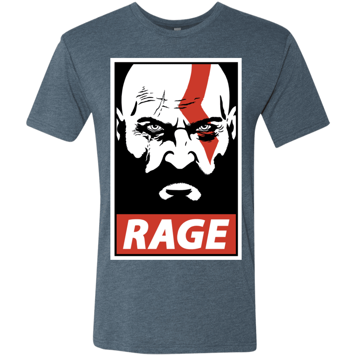 T-Shirts Indigo / S Spartan Rage Men's Triblend T-Shirt