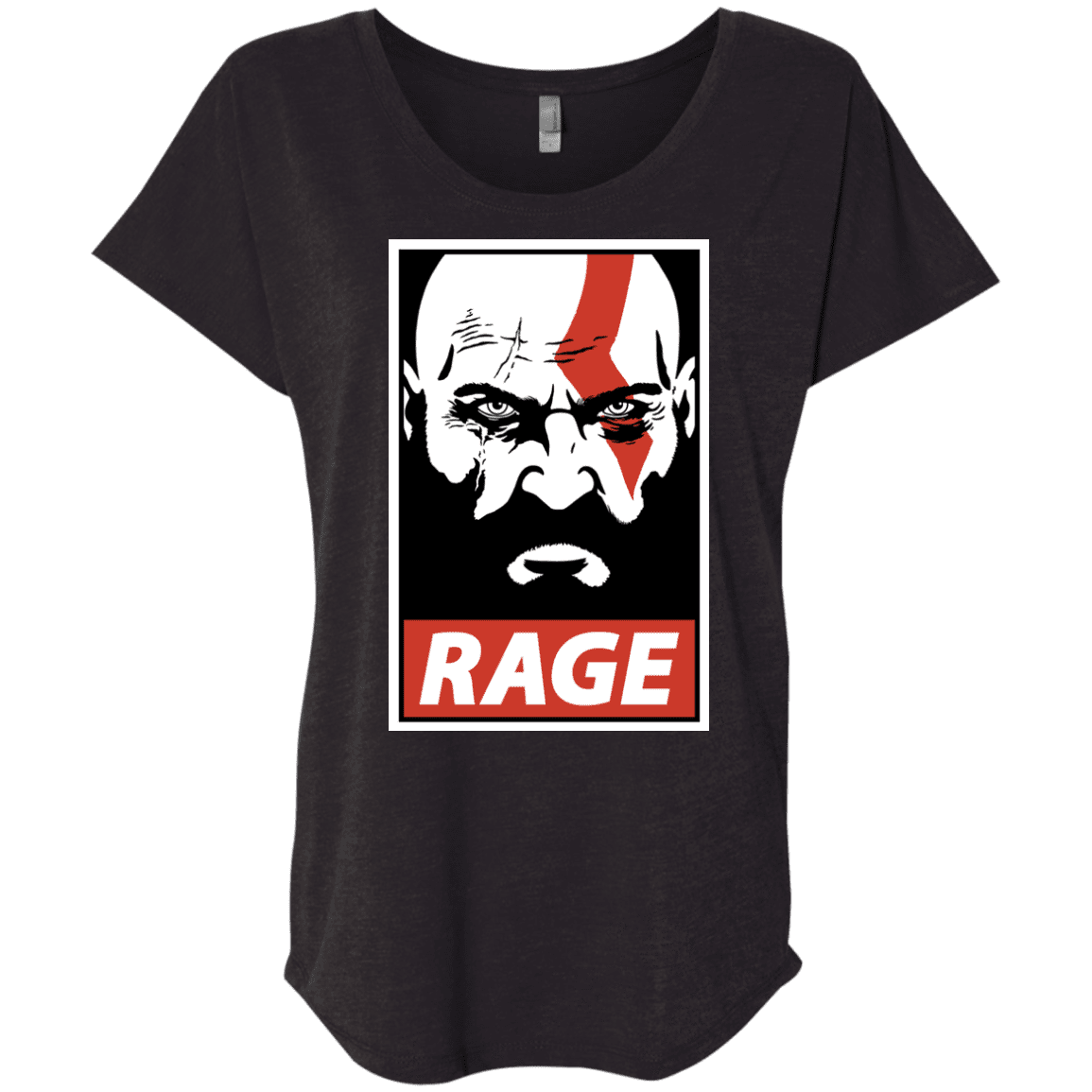 T-Shirts Vintage Black / X-Small Spartan Rage Triblend Dolman Sleeve