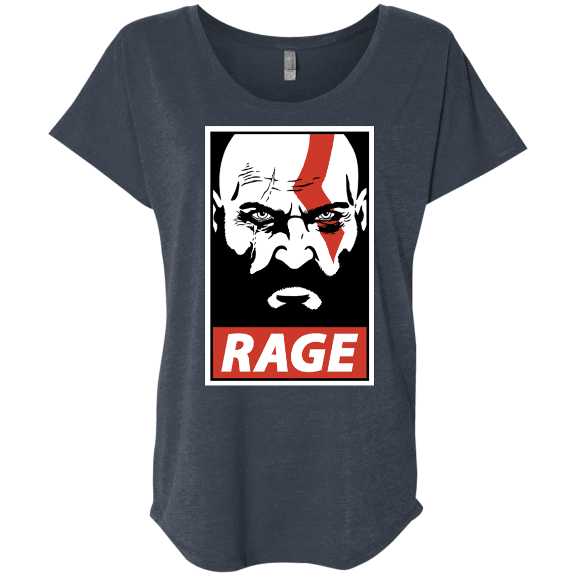 T-Shirts Vintage Navy / X-Small Spartan Rage Triblend Dolman Sleeve