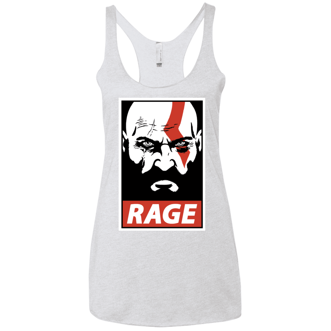 T-Shirts Heather White / X-Small Spartan Rage Women's Triblend Racerback Tank