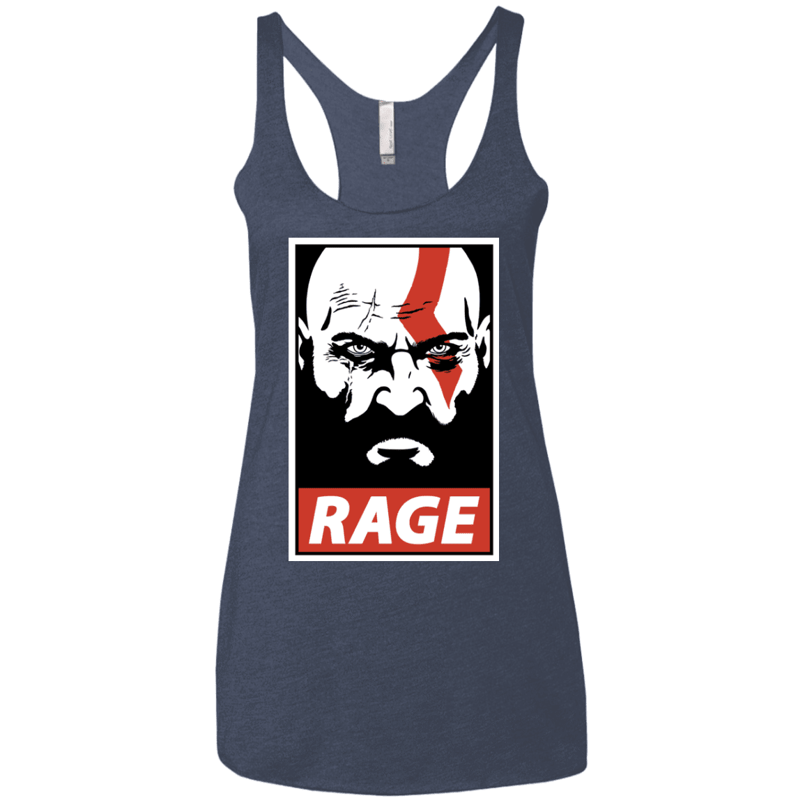 T-Shirts Vintage Navy / X-Small Spartan Rage Women's Triblend Racerback Tank